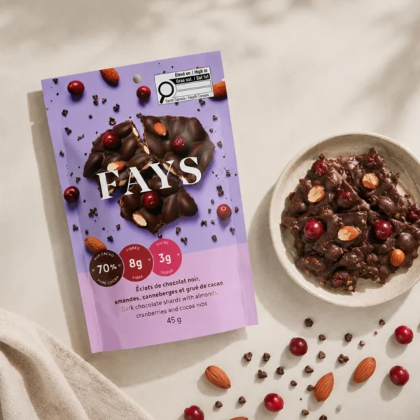 Éclats de chocolat et orange confit (4 choix)
