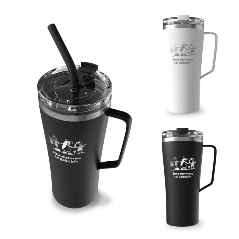 Tasse avec paille de 532 ml / 18 oz